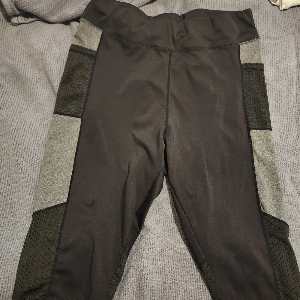 SHEIN Curve Black and Gray Leggings